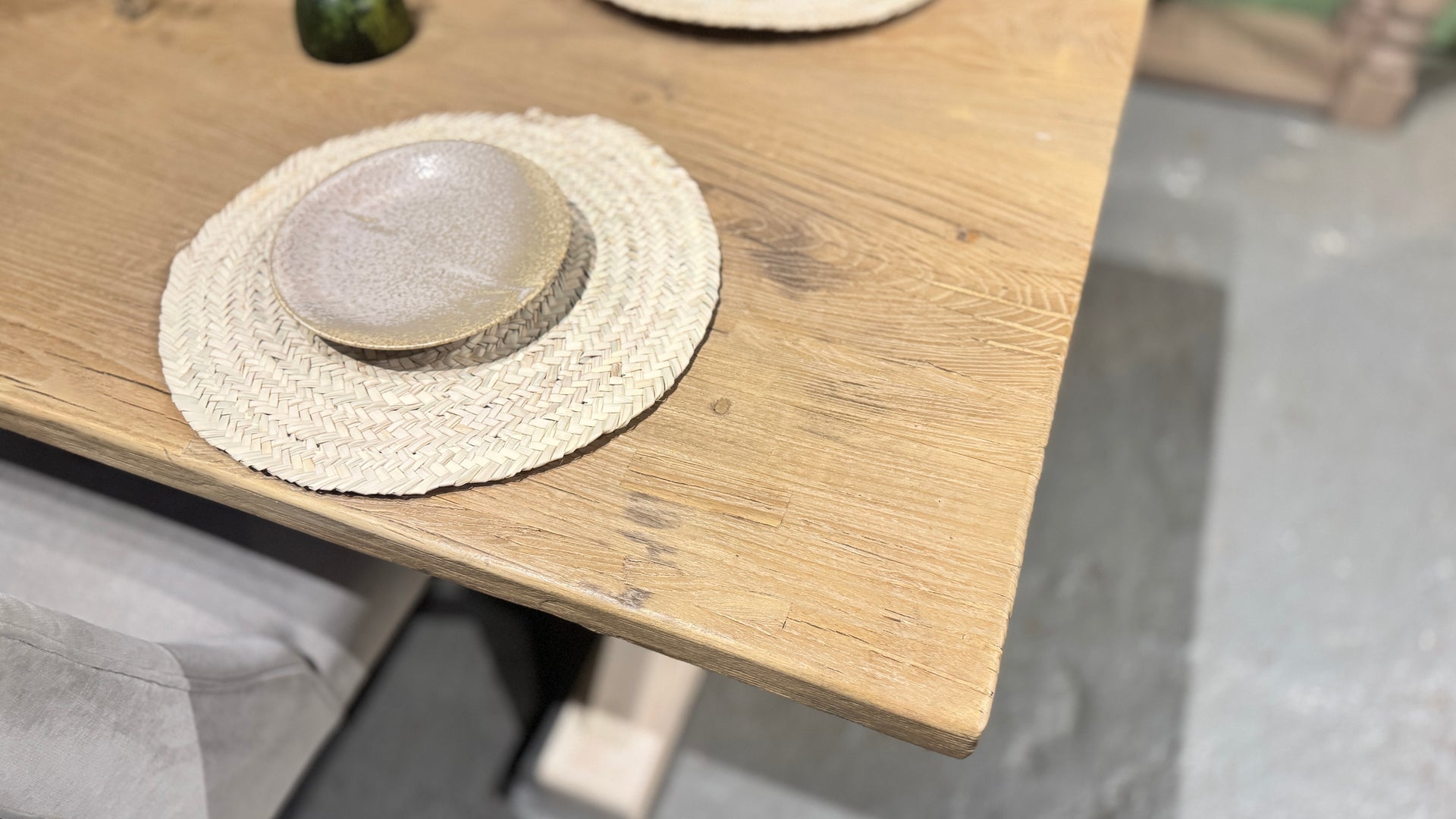 Reclaimed Elm Table: 275 x 97 cm