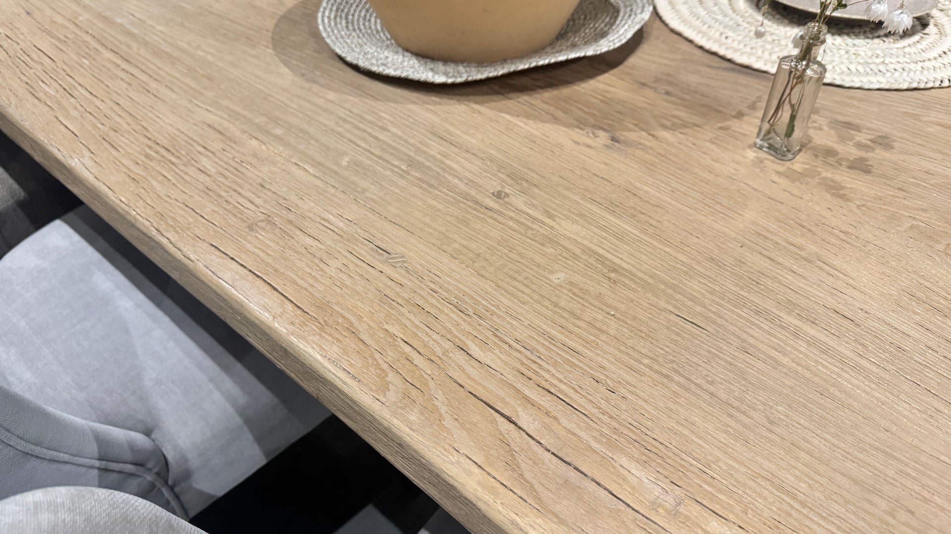 Reclaimed Elm Table: 275 x 97 cm