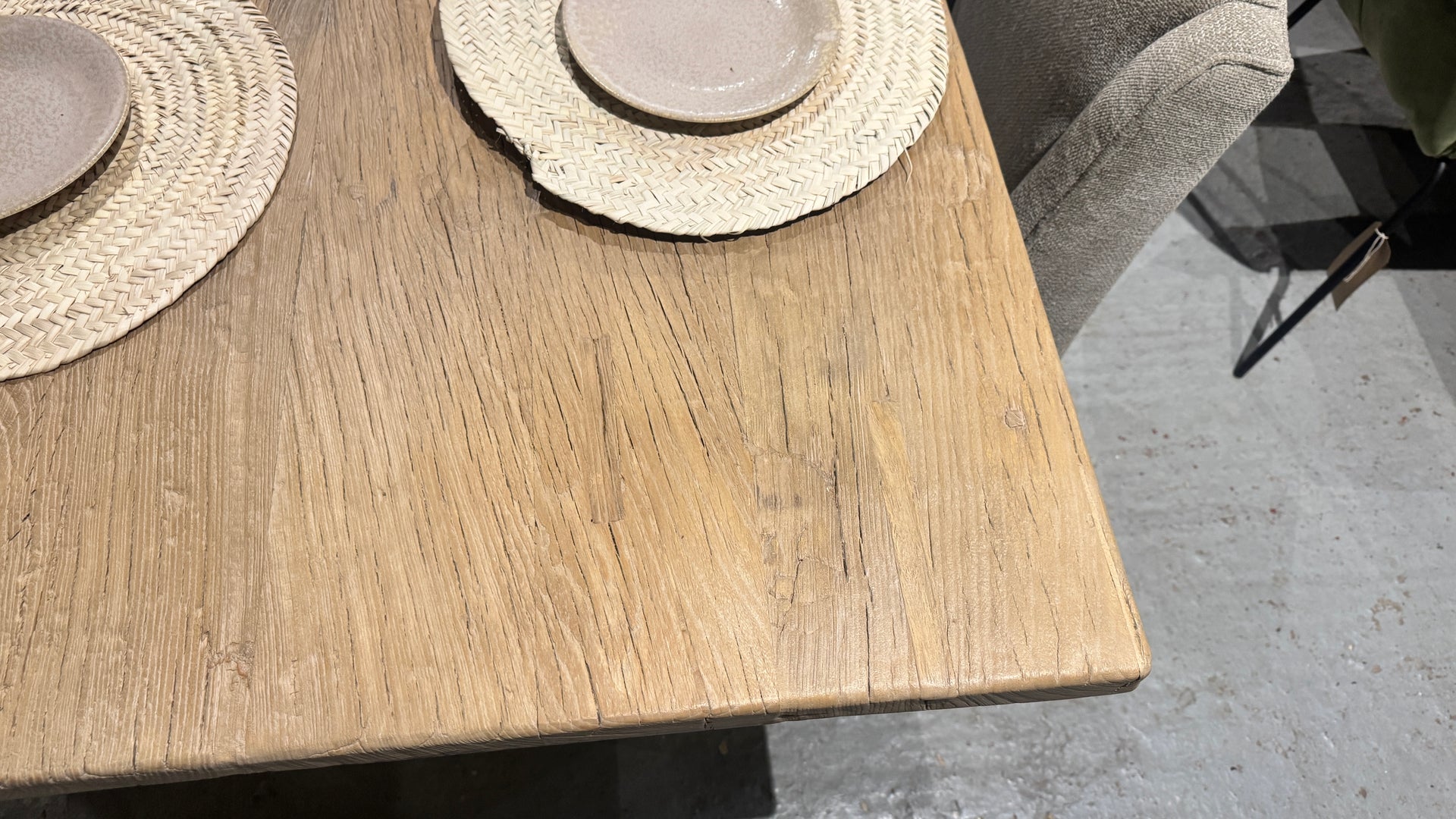 Reclaimed Elm Table: 275 x 97 cm