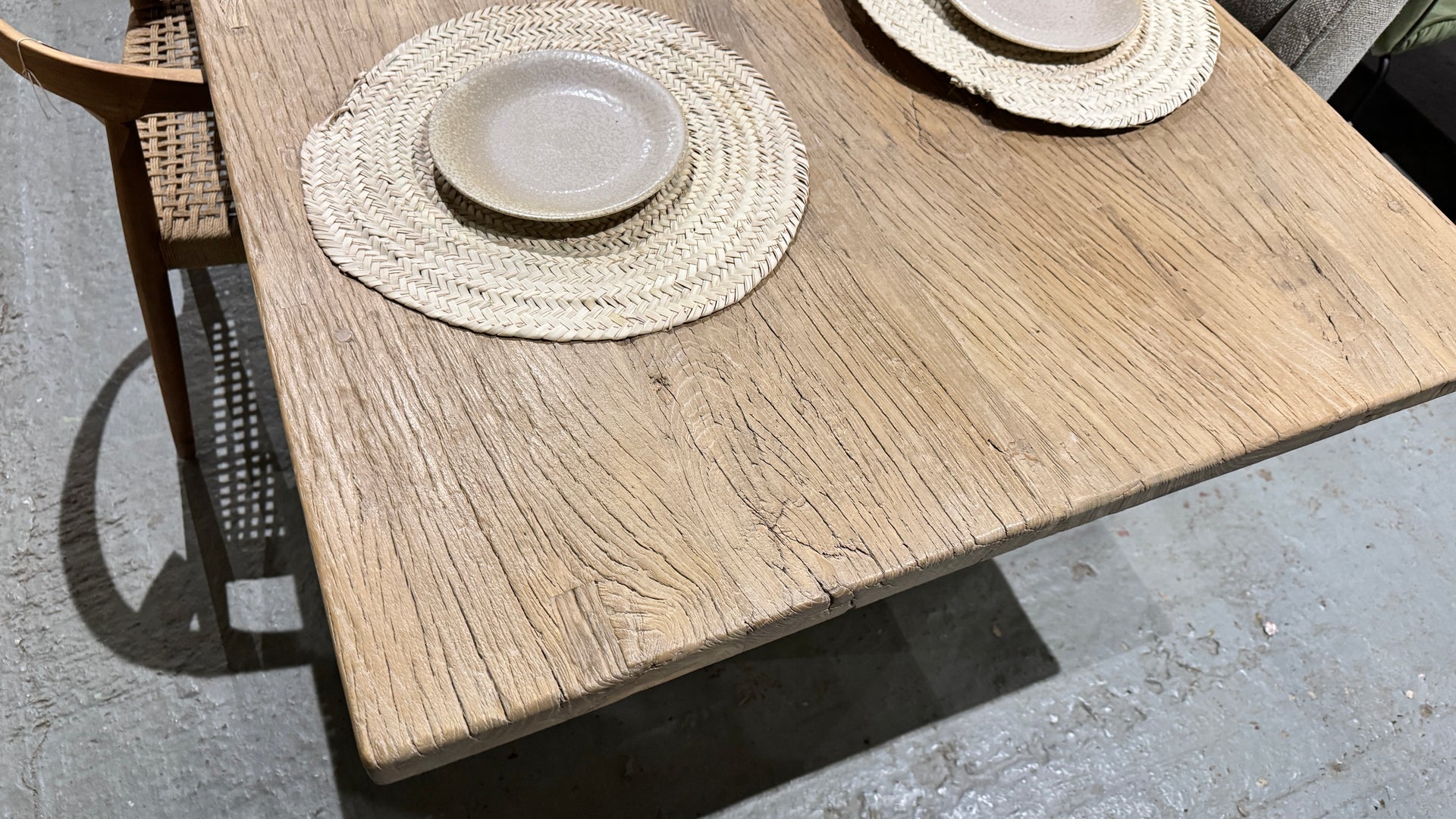 Reclaimed Elm Table: 275 x 97 cm