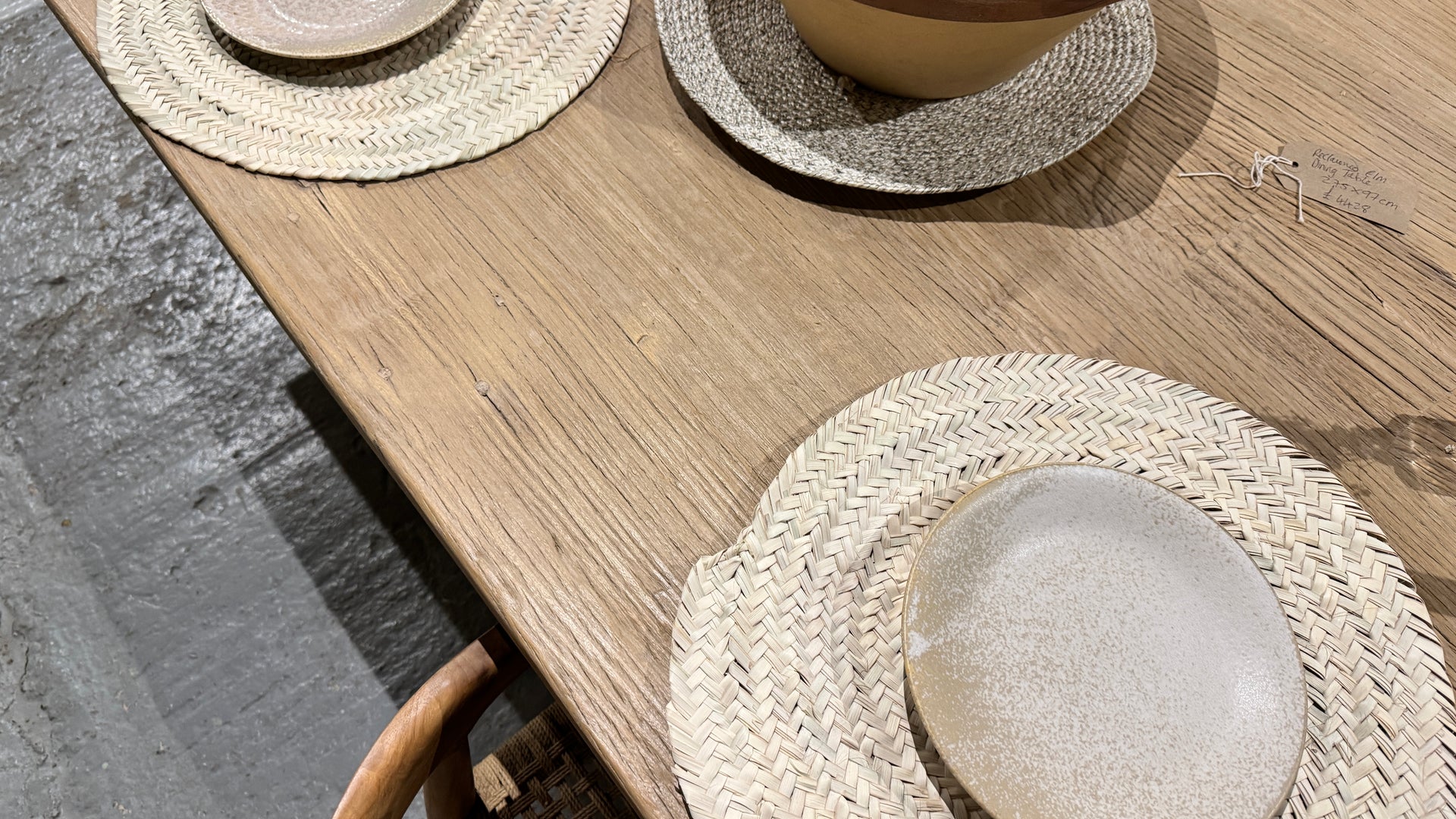 Reclaimed Elm Table: 275 x 97 cm