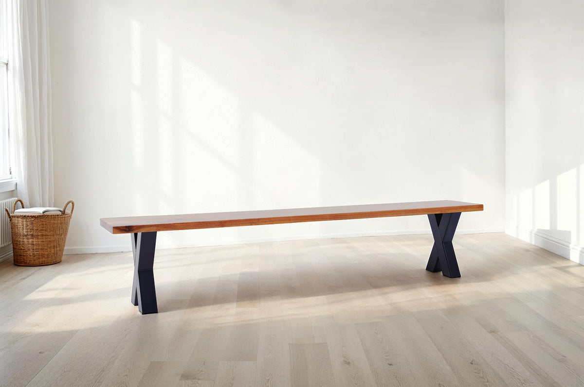 The Walnut Metal X Bench