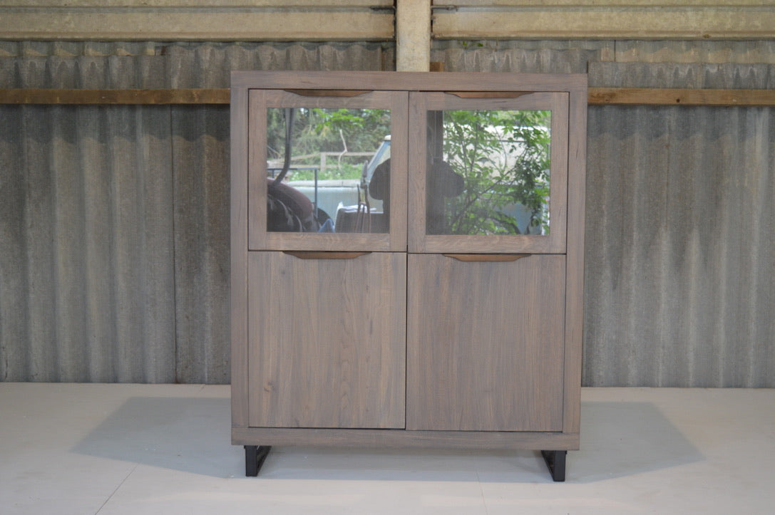 Solid Oak Small Highboard