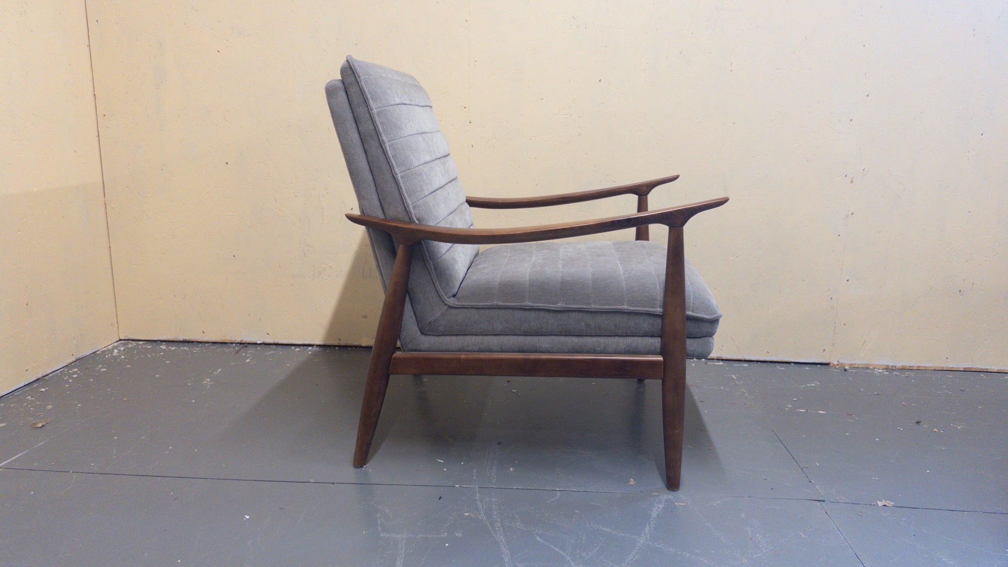Mid-Century Lounge Chair & Footstool Set