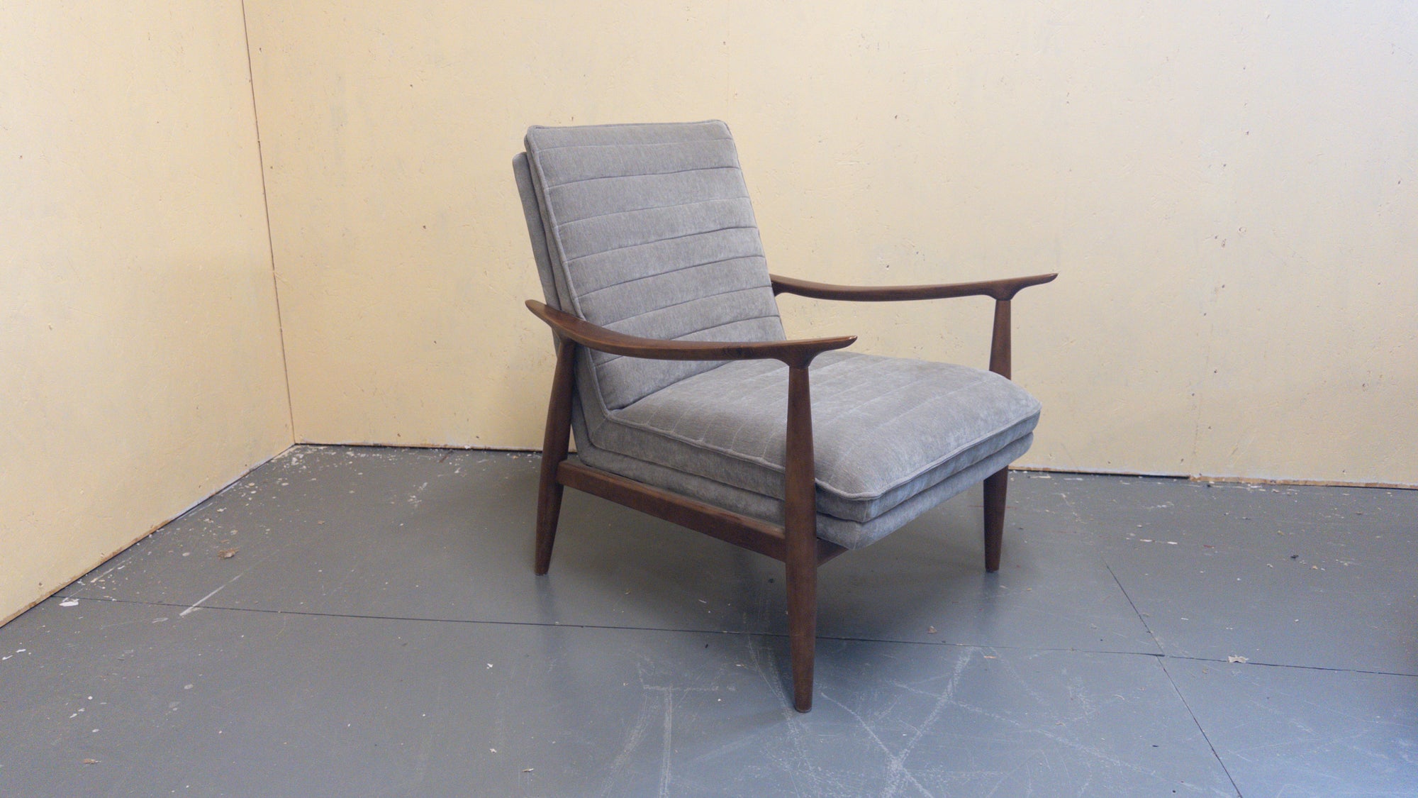 Mid-Century Lounge Chair & Footstool Set