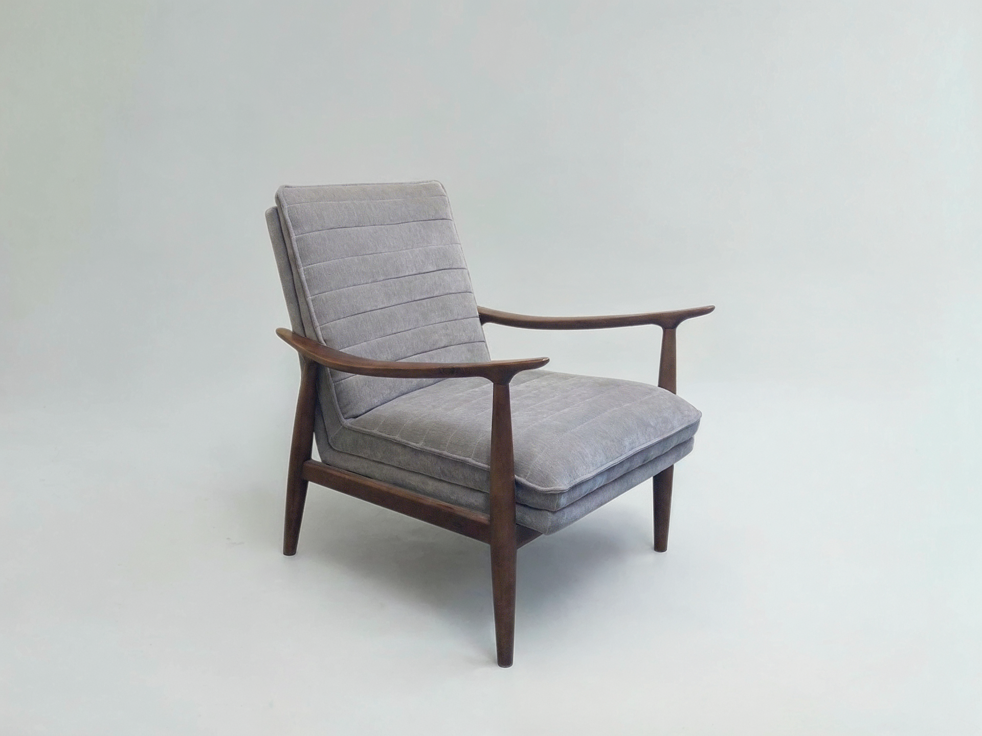 Mid-Century Lounge Chair & Footstool Set