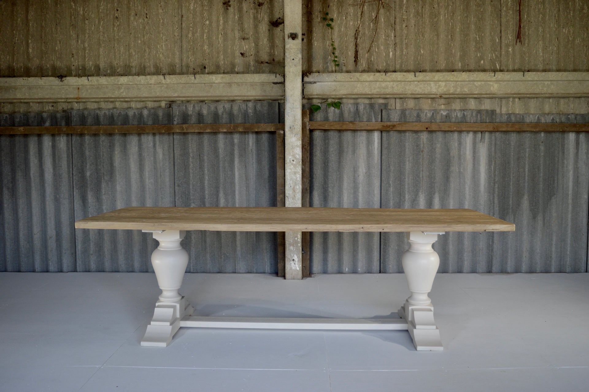 The Reclaimed Elm Painted Pear- 10 Seater Table