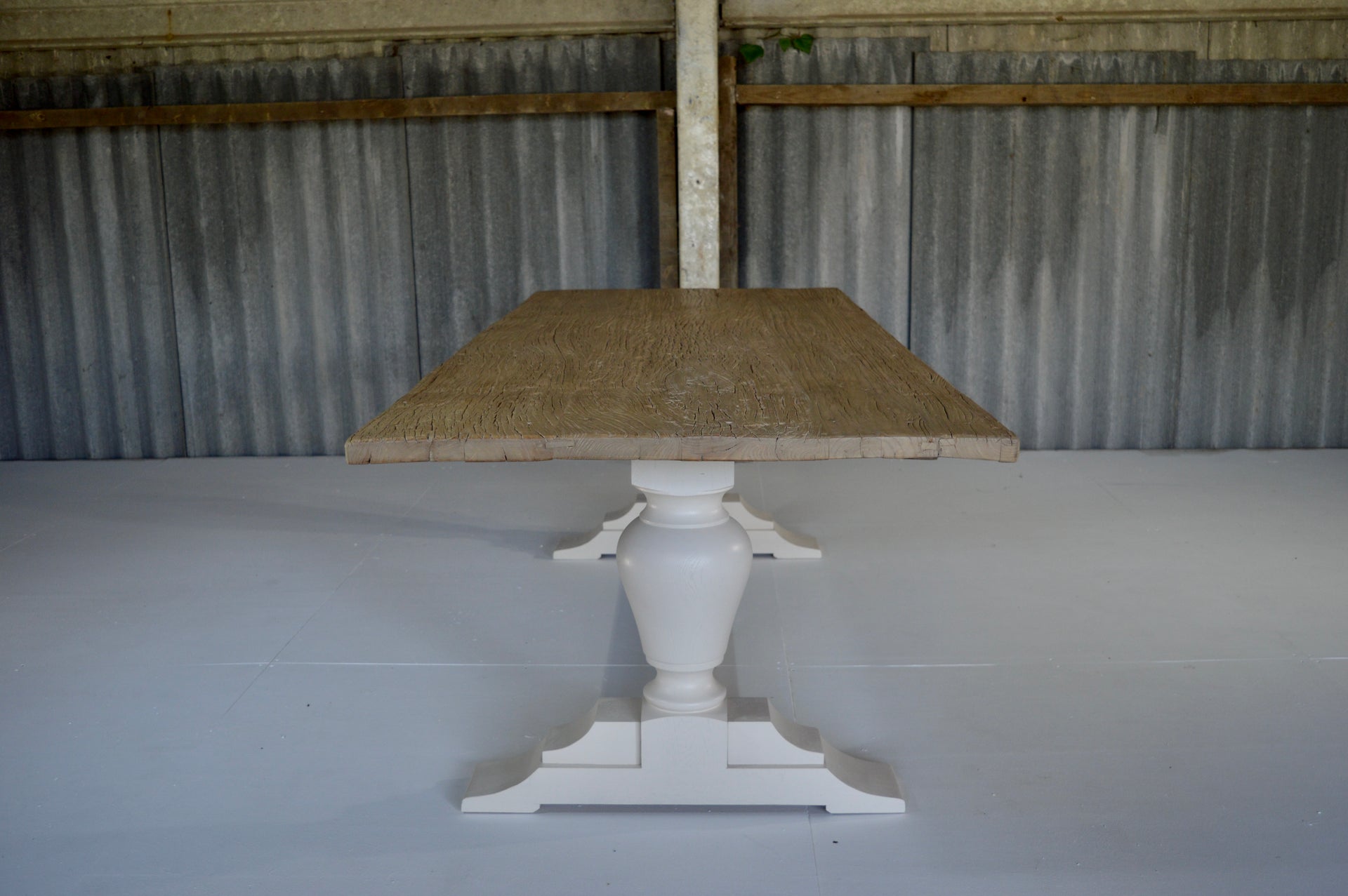 The Reclaimed Elm Painted Pear- 10 Seater Table