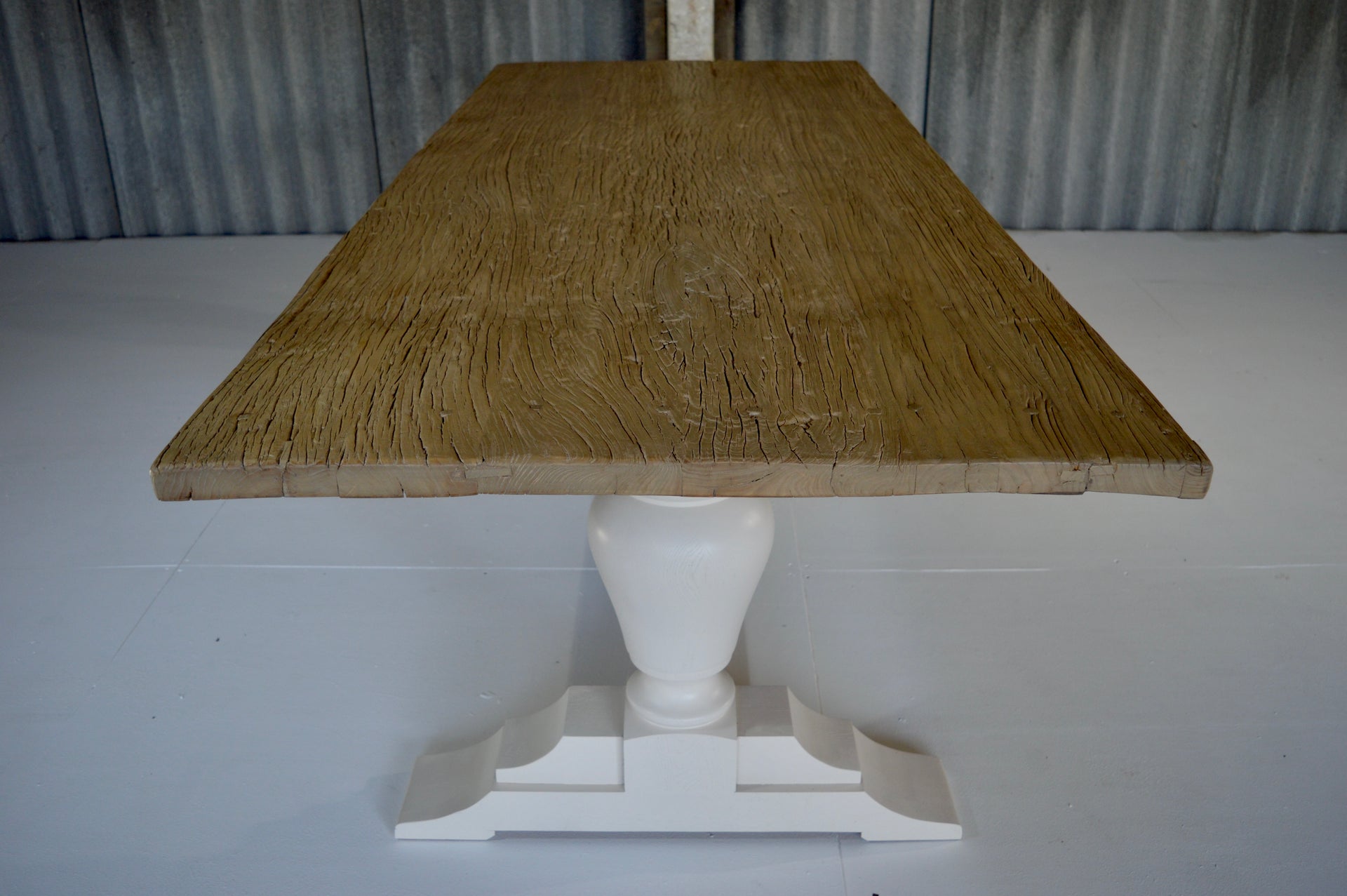 The Reclaimed Elm Painted Pear- 10 Seater Table