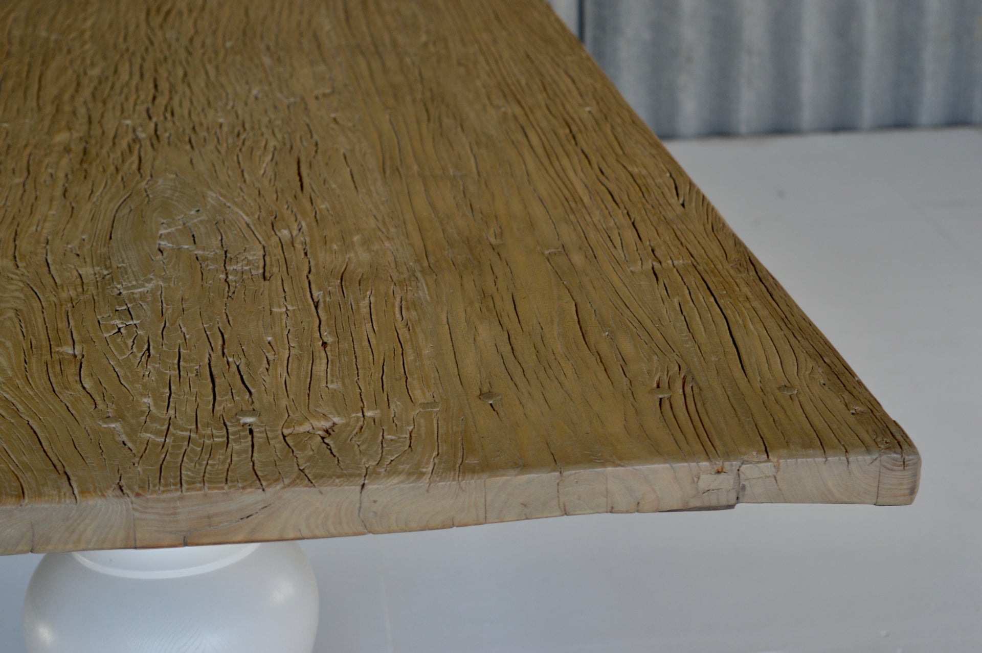 The Reclaimed Elm Painted Pear- 10 Seater Table
