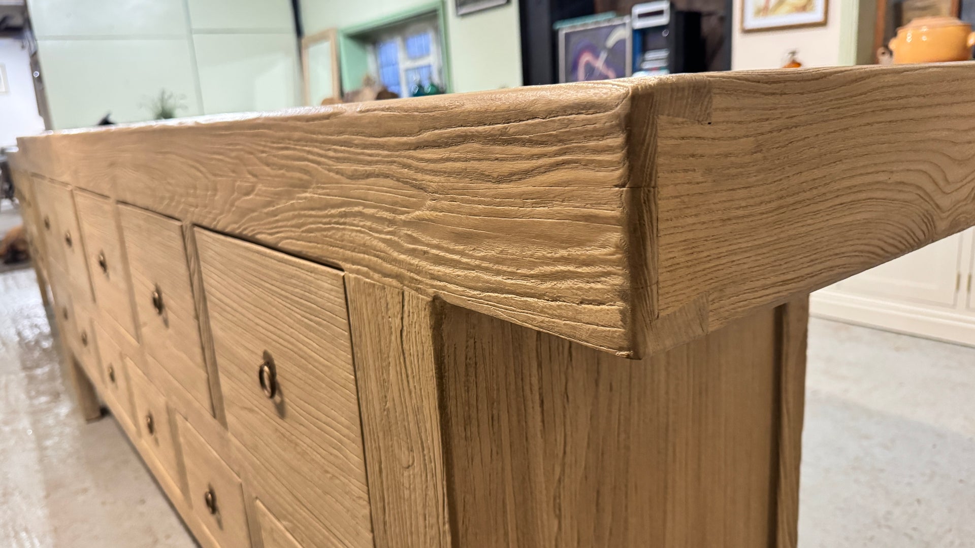 Reclaimed Elm Sideboard: 267 x 45  x 95 cm