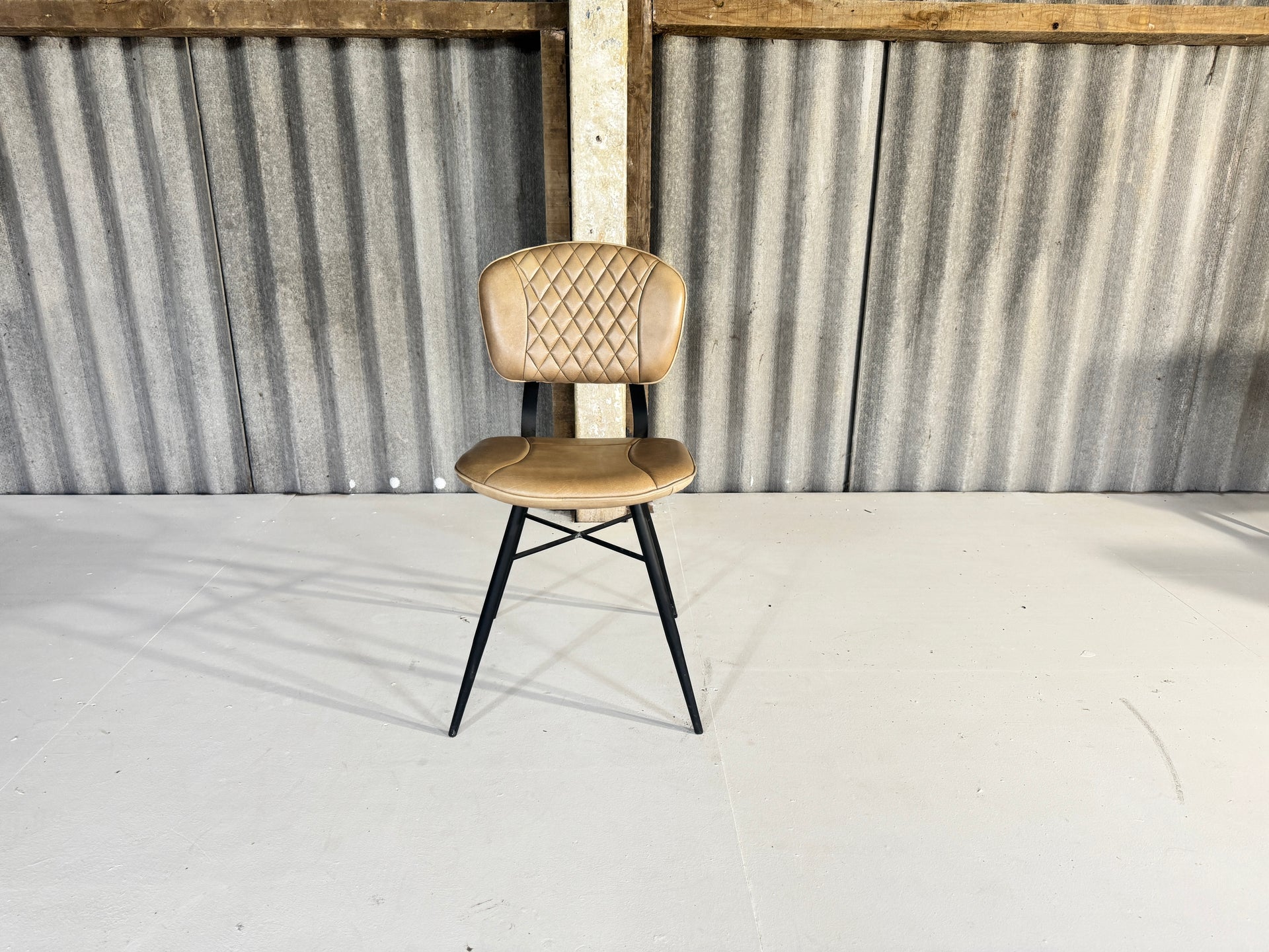 Vintage Buffalo Leather Dining Chair