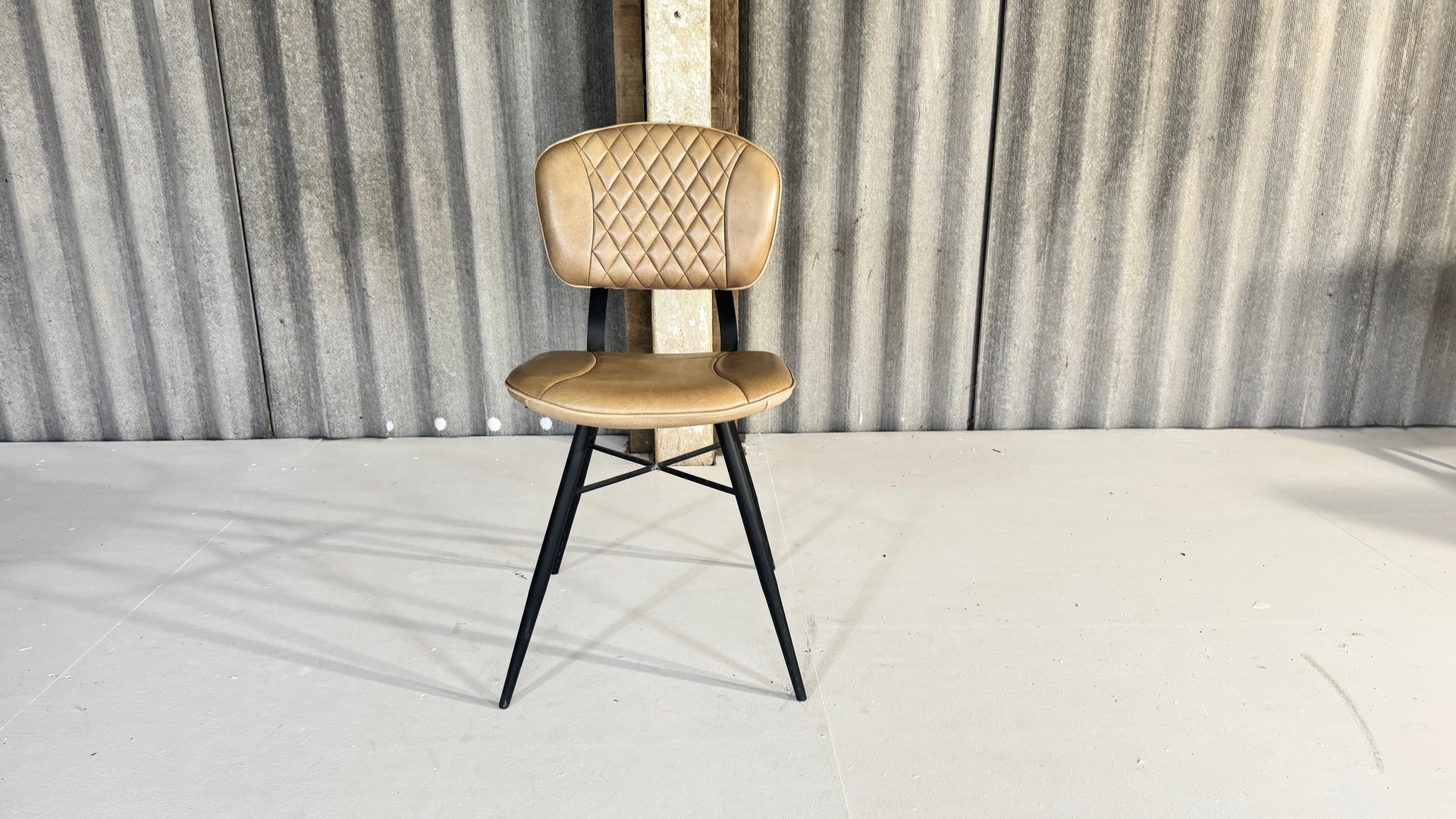 Vintage Buffalo Leather Dining Chair