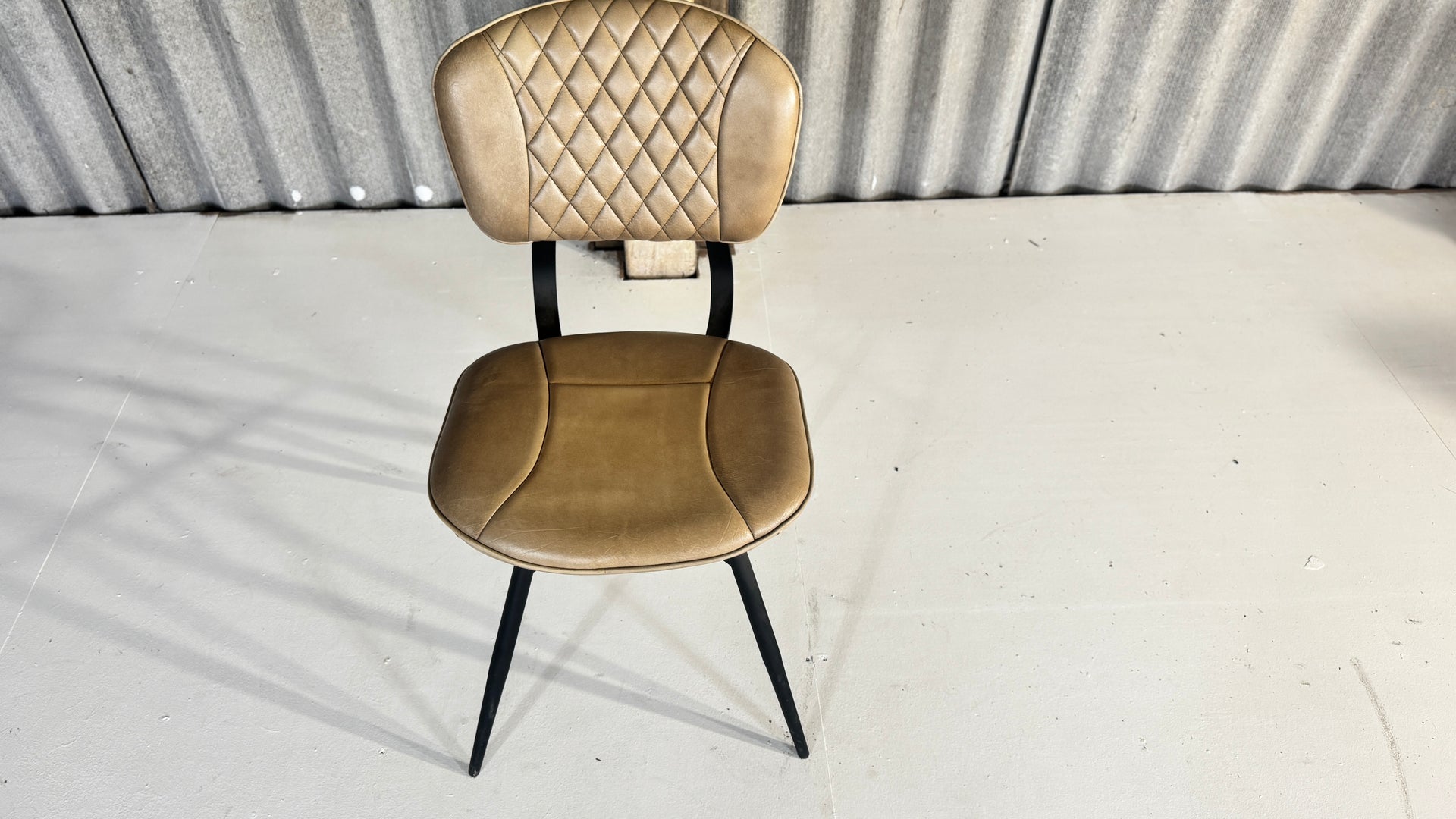 Vintage Buffalo Leather Dining Chair