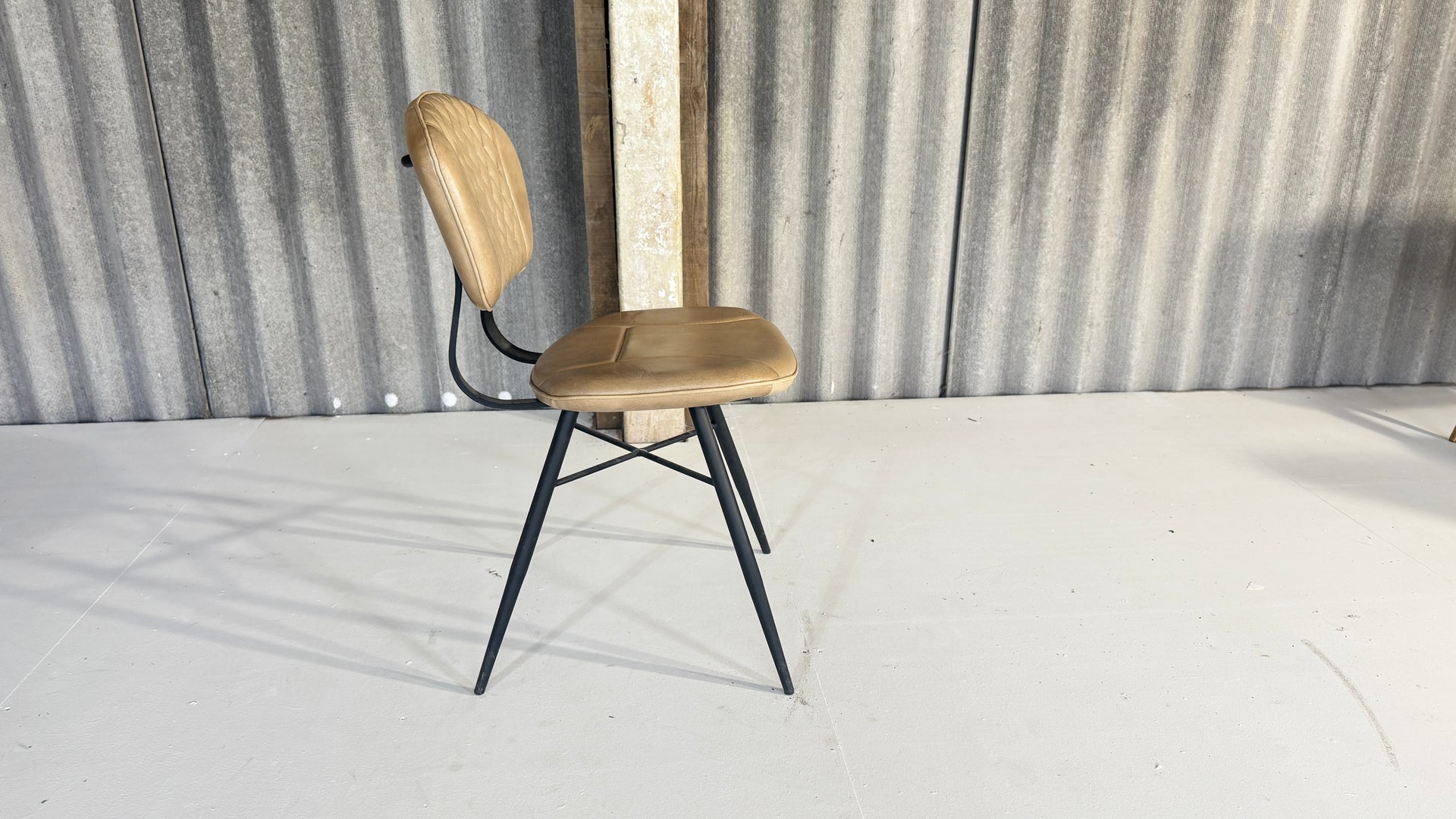 Vintage Buffalo Leather Dining Chair