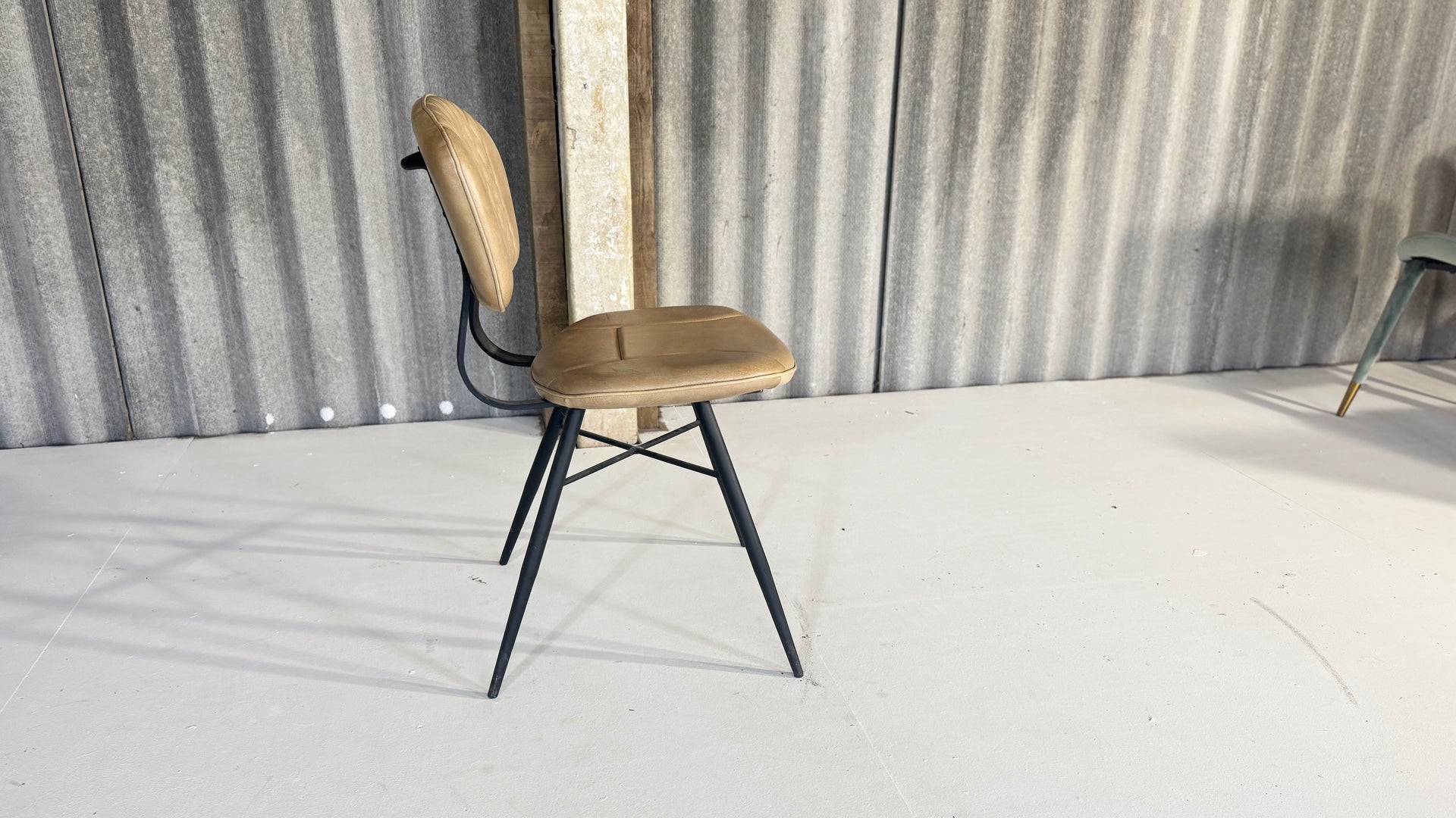 Vintage Buffalo Leather Dining Chair
