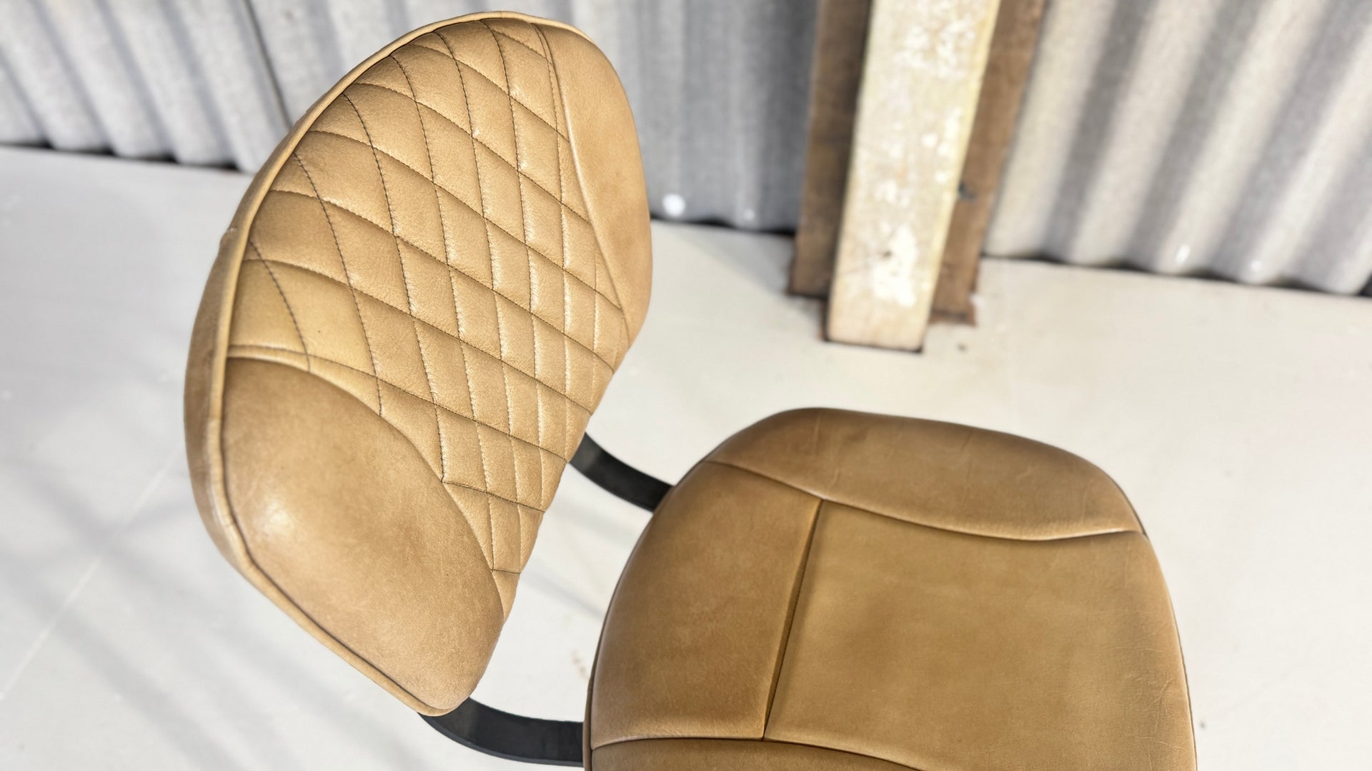 Vintage Buffalo Leather Dining Chair