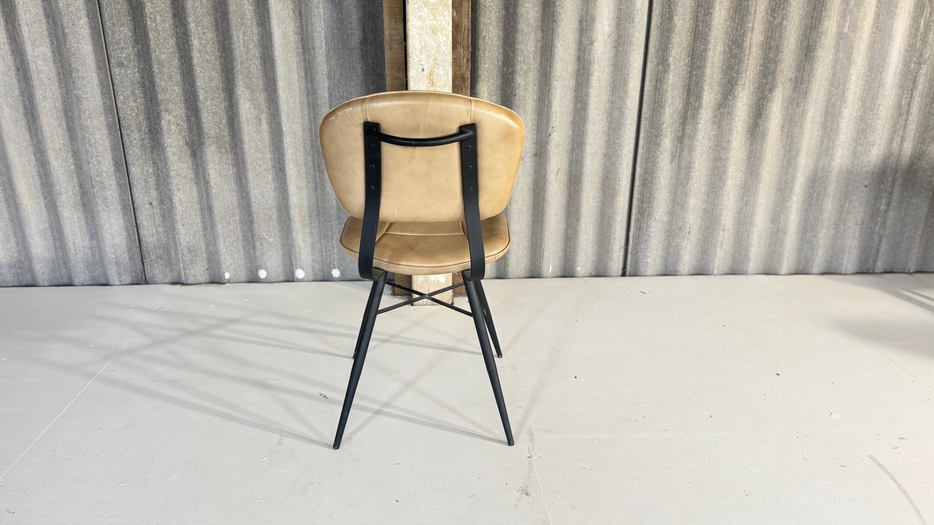 Vintage Buffalo Leather Dining Chair