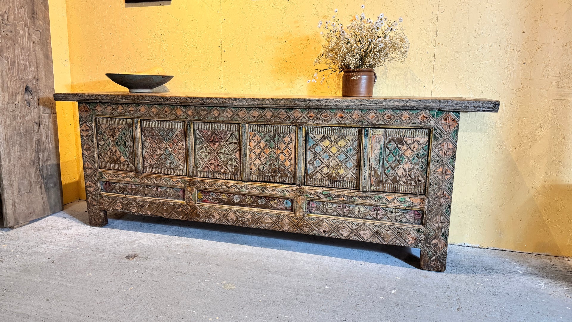 Handcarved front Sideboard