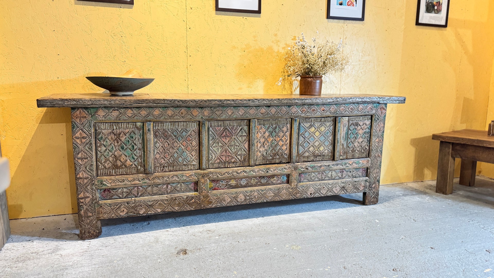 Handcarved front Sideboard