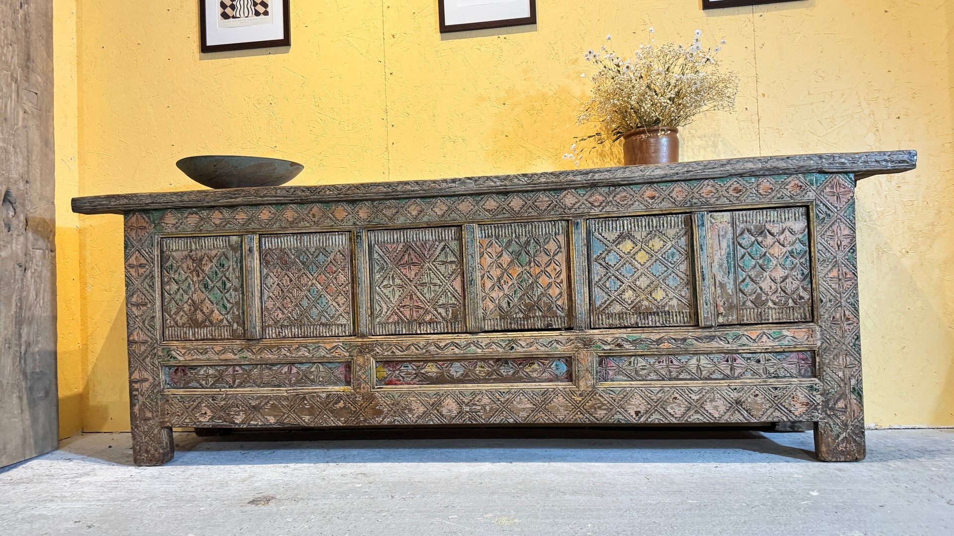 Handcarved front Sideboard