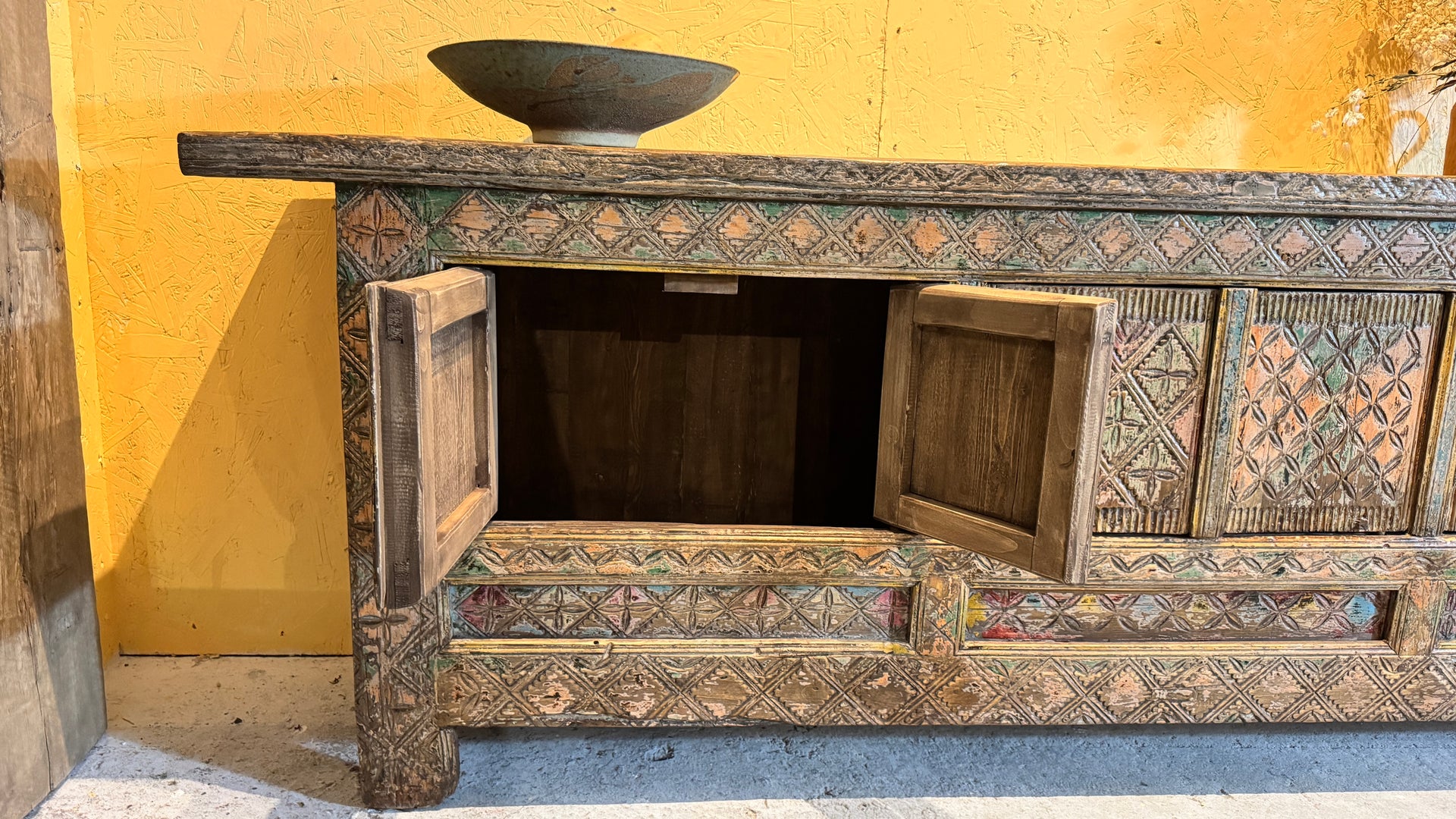 Handcarved front Sideboard