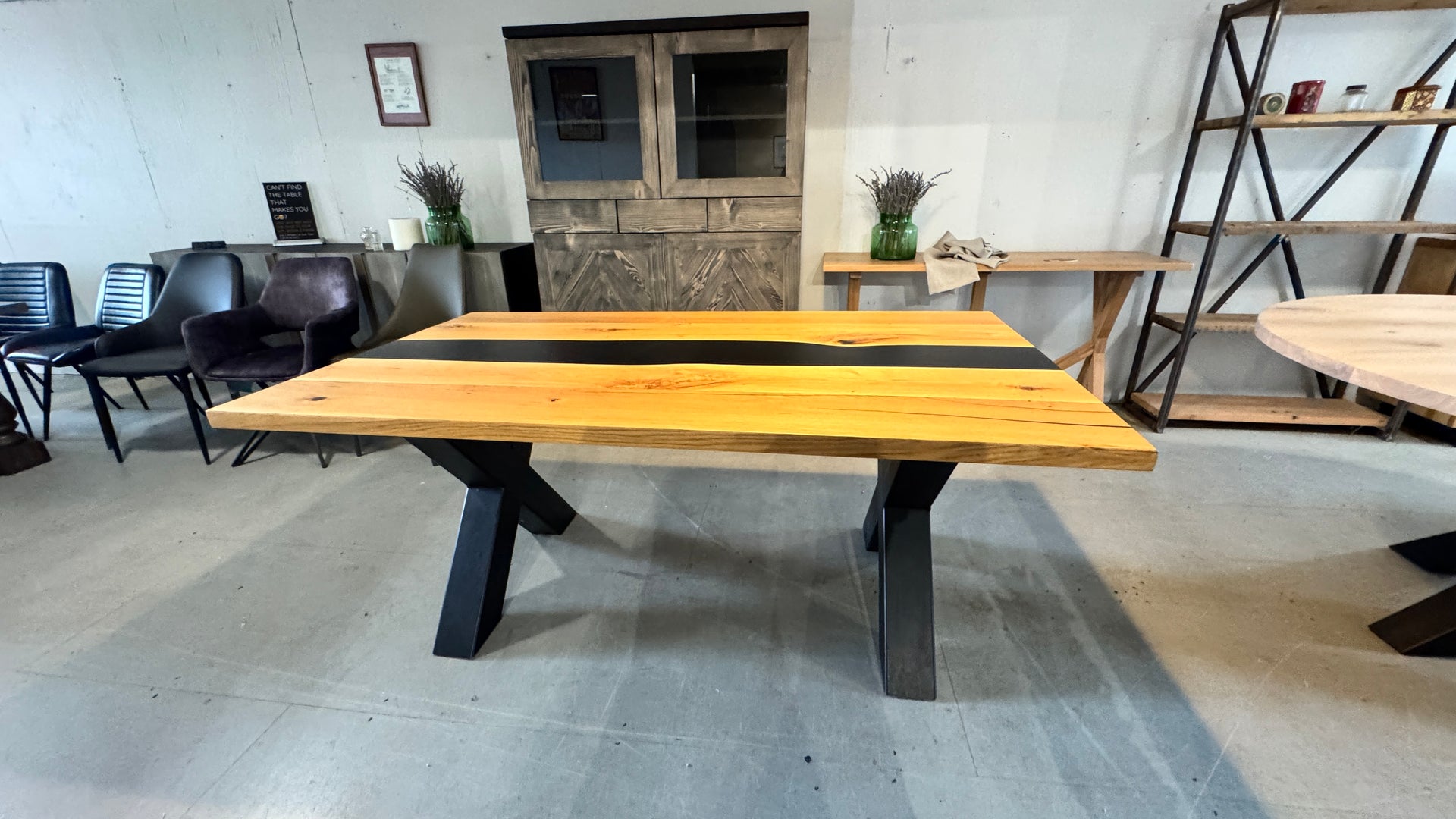 Oak Resin River: 6 Seater