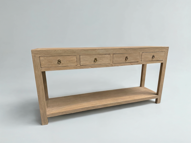 4 Drawer Elm Console