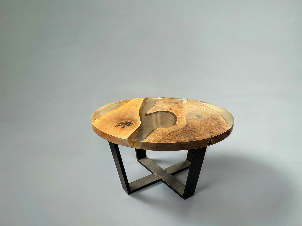 Walnut Round Coffee Table