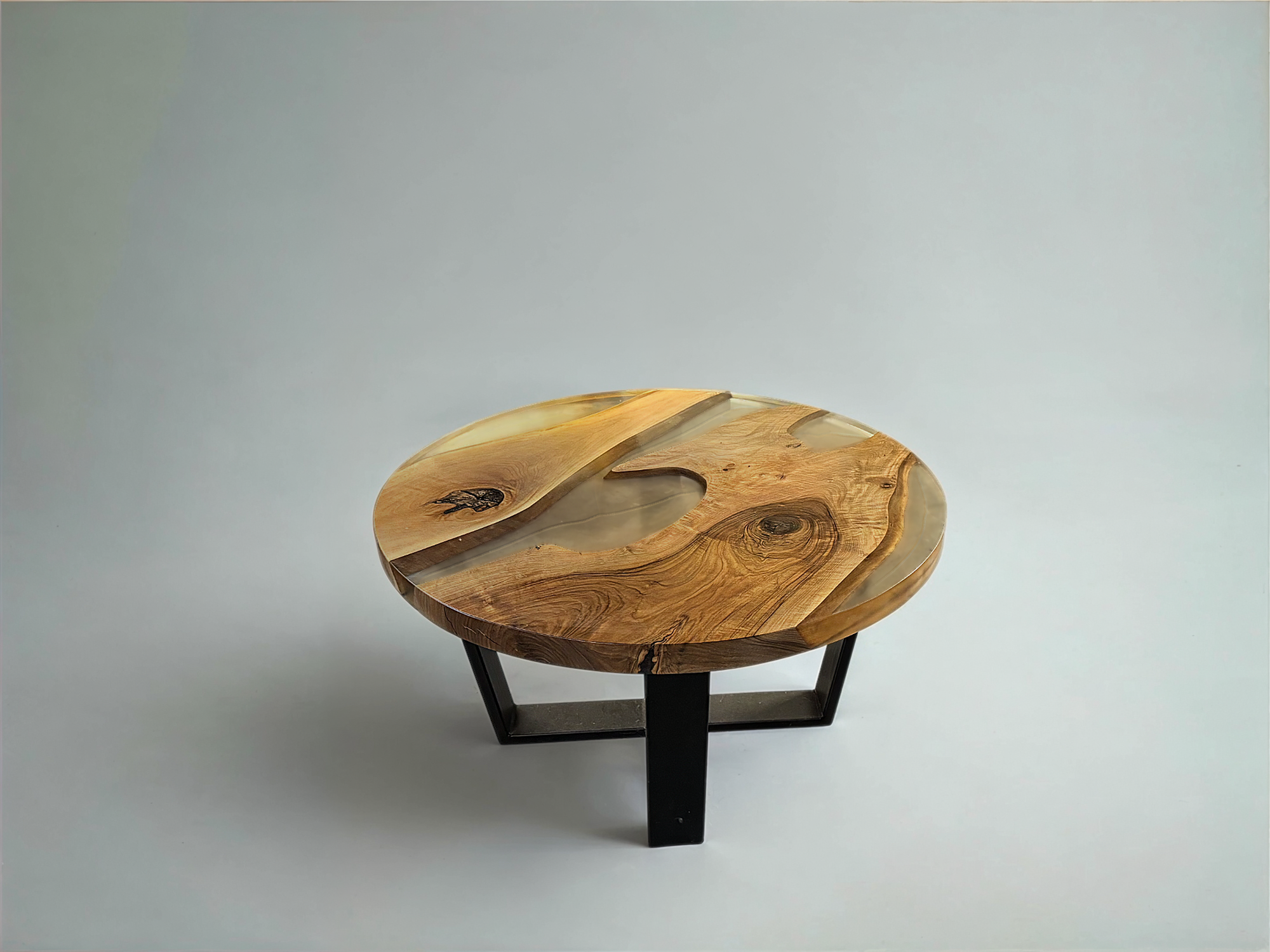 Walnut Round Coffee Table