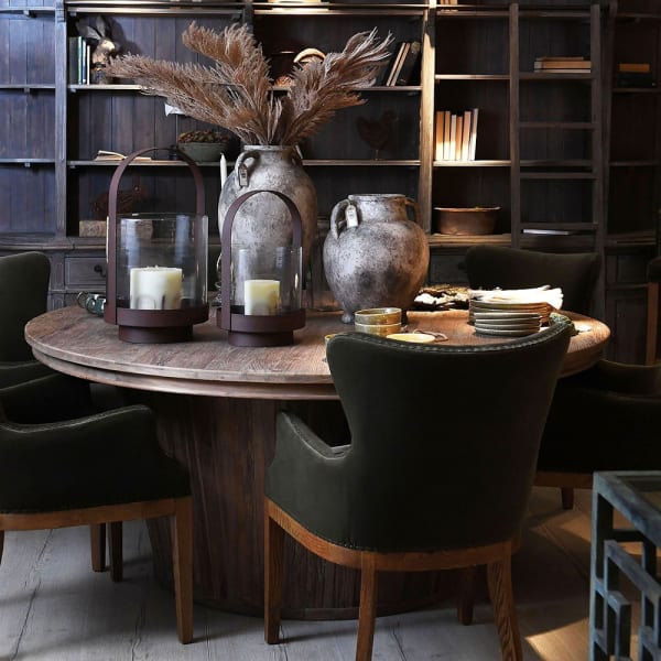 Olive Green Velvet Dining Chair with Ash Frame