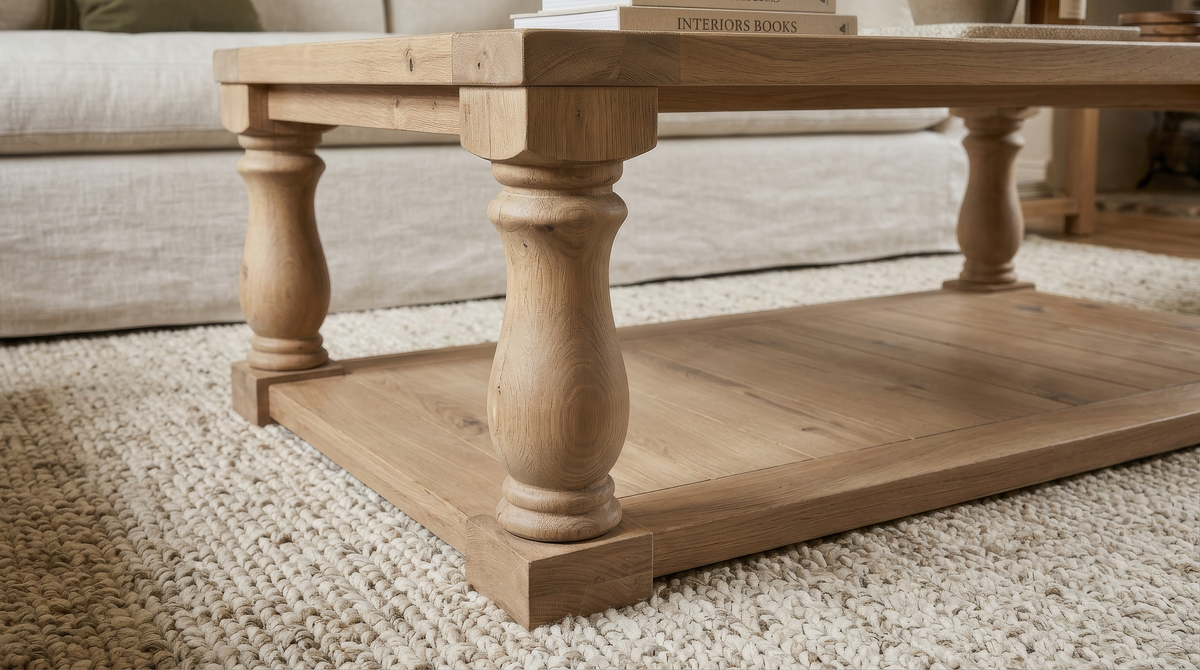 The Balustrade coffee table (Pale Oak)