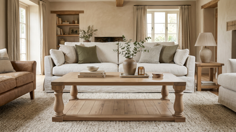 The Balustrade coffee table (Pale Oak)