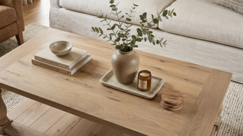 The Balustrade coffee table (Pale Oak)