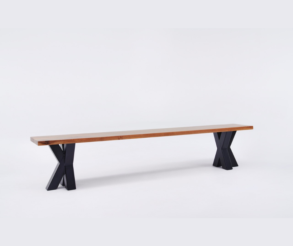The Walnut Metal Spider Bench – ennis-and-brown