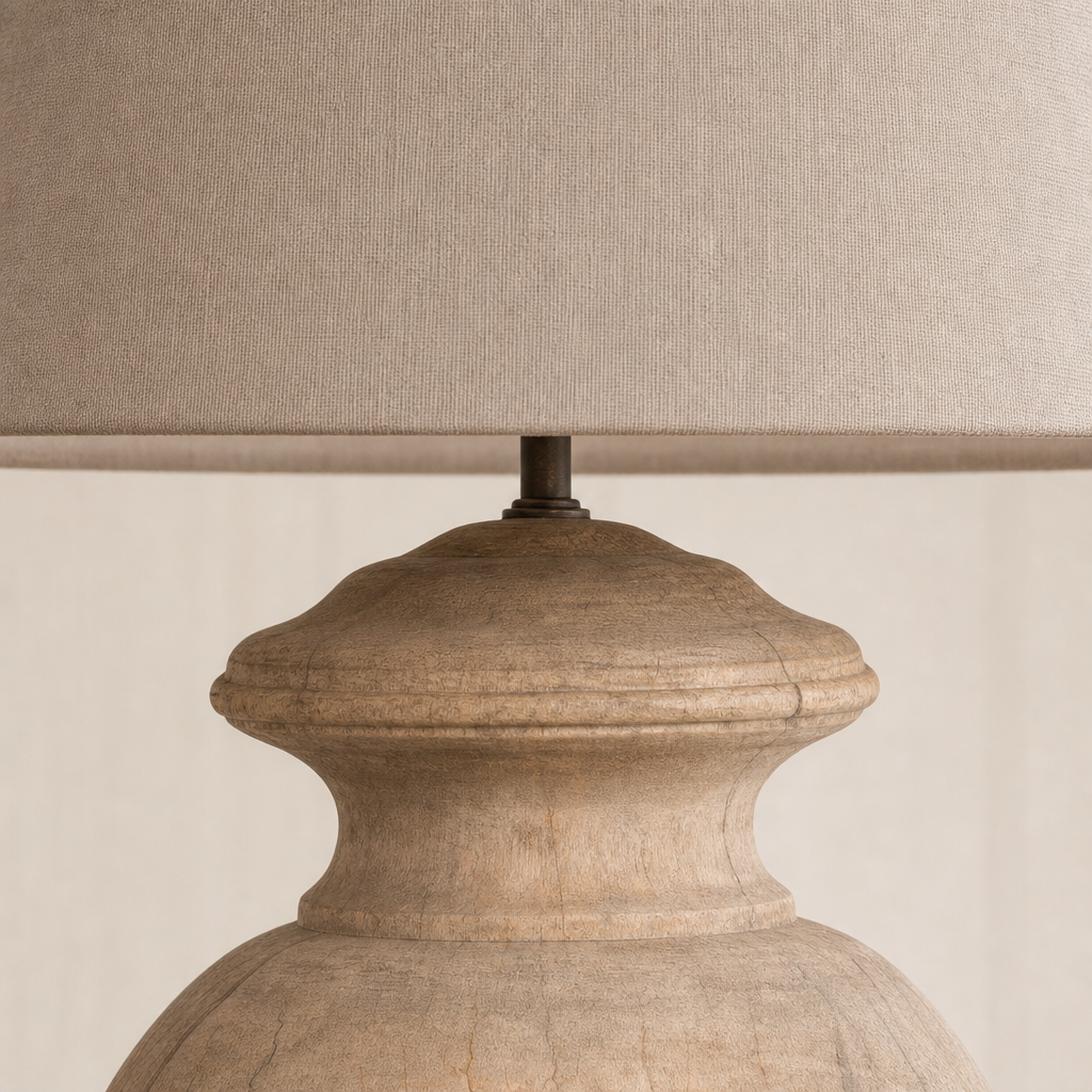 Bulb Wooden Table Lamp