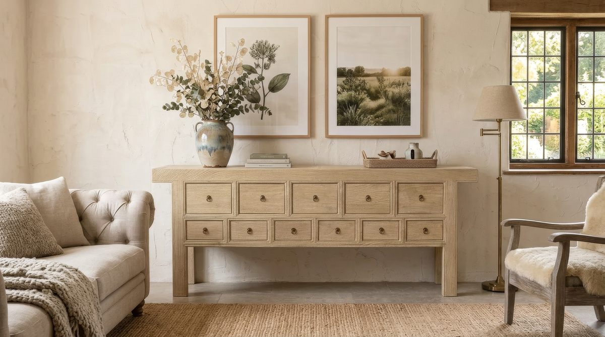 Reclaimed Elm Console