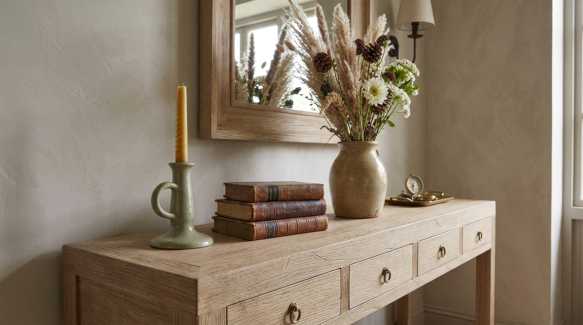 4 Drawer Elm Console