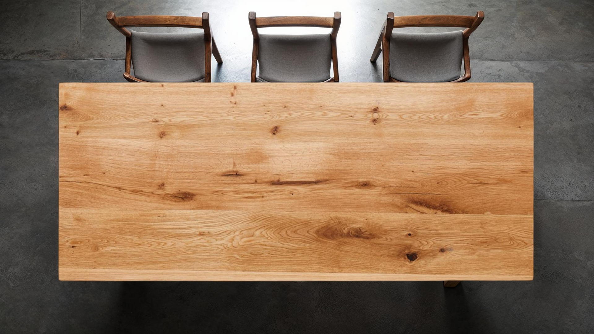 Natural oak finish in room