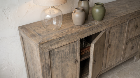 4 door+ 2 drawer Reclaimed Elm Sideboard