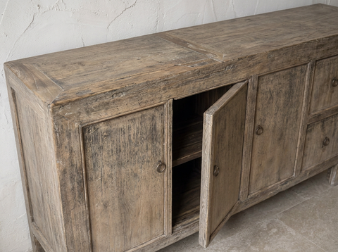 4 door+ 2 drawer Reclaimed Elm Sideboard
