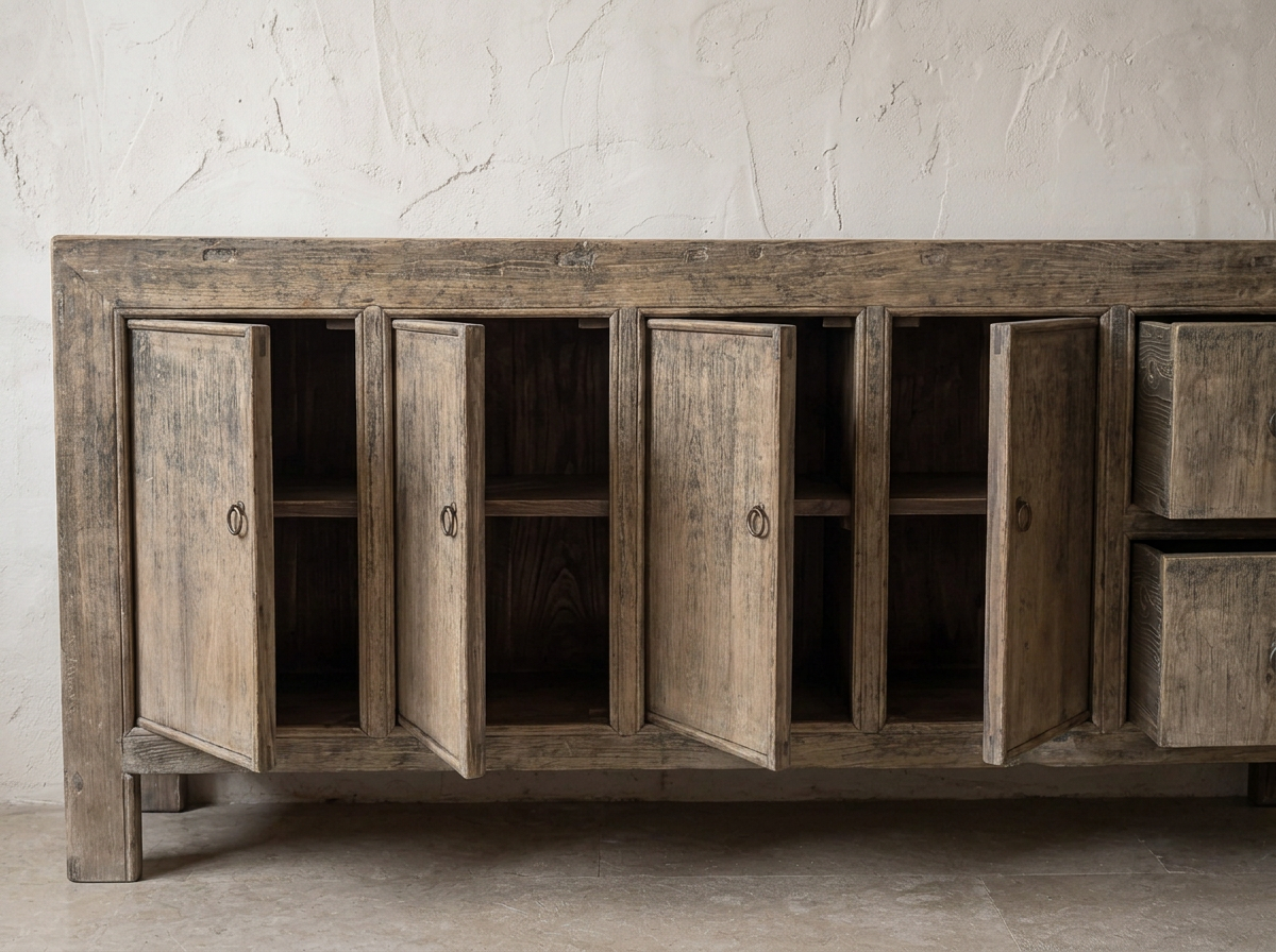 4 door+ 2 drawer Reclaimed Elm Sideboard