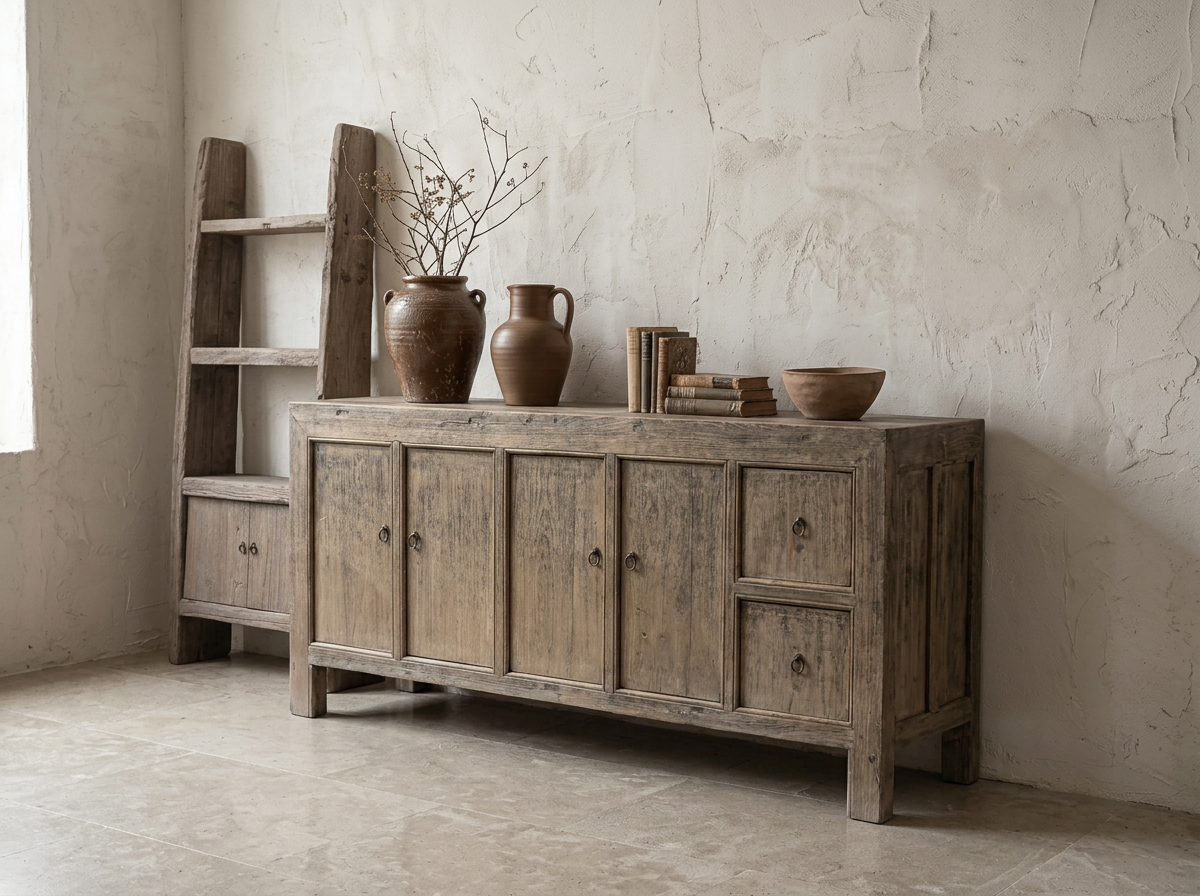 4 door+ 2 drawer Reclaimed Elm Sideboard