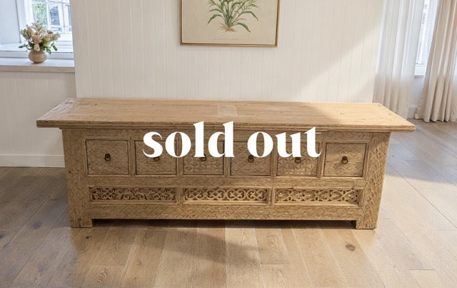 Reclaimed Elm Sideboard: W213 x D45 x H70 cm