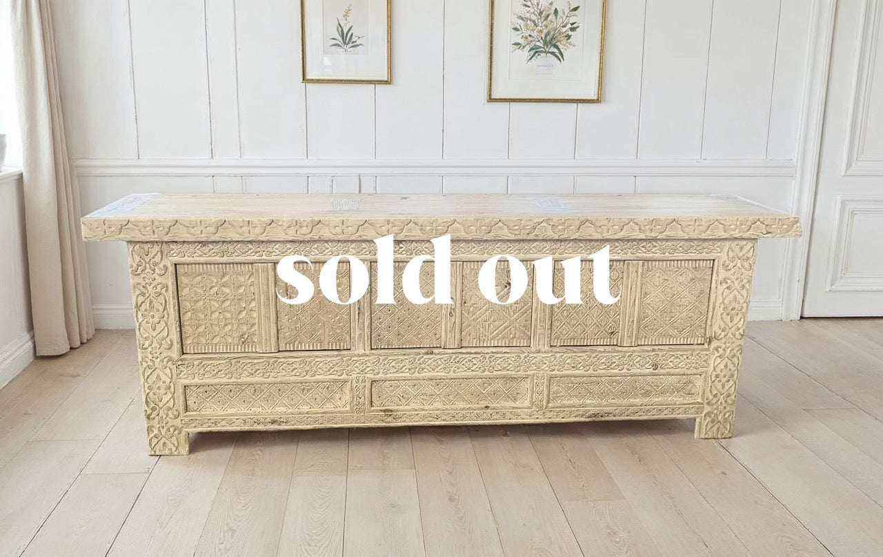 Reclaimed Elm Sideboard: W235 x D44 x H85 cm