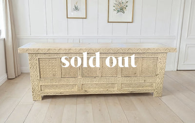 Reclaimed Elm Sideboard: W235 x D44 x H85 cm